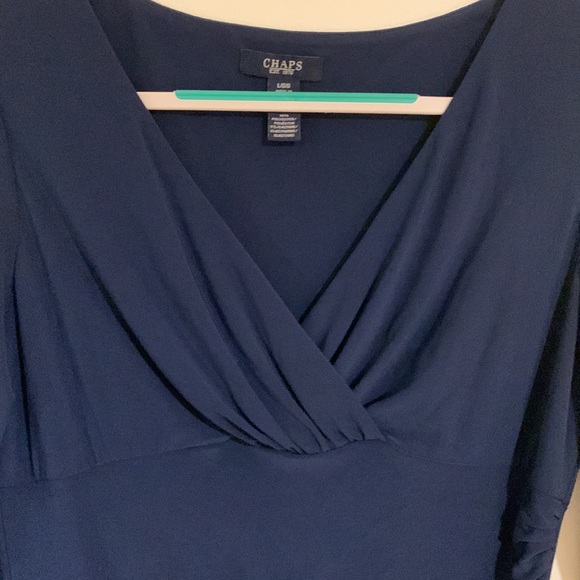 NWOT CHAPS BLUE DRESS SIZE L - Picture 5 of 8